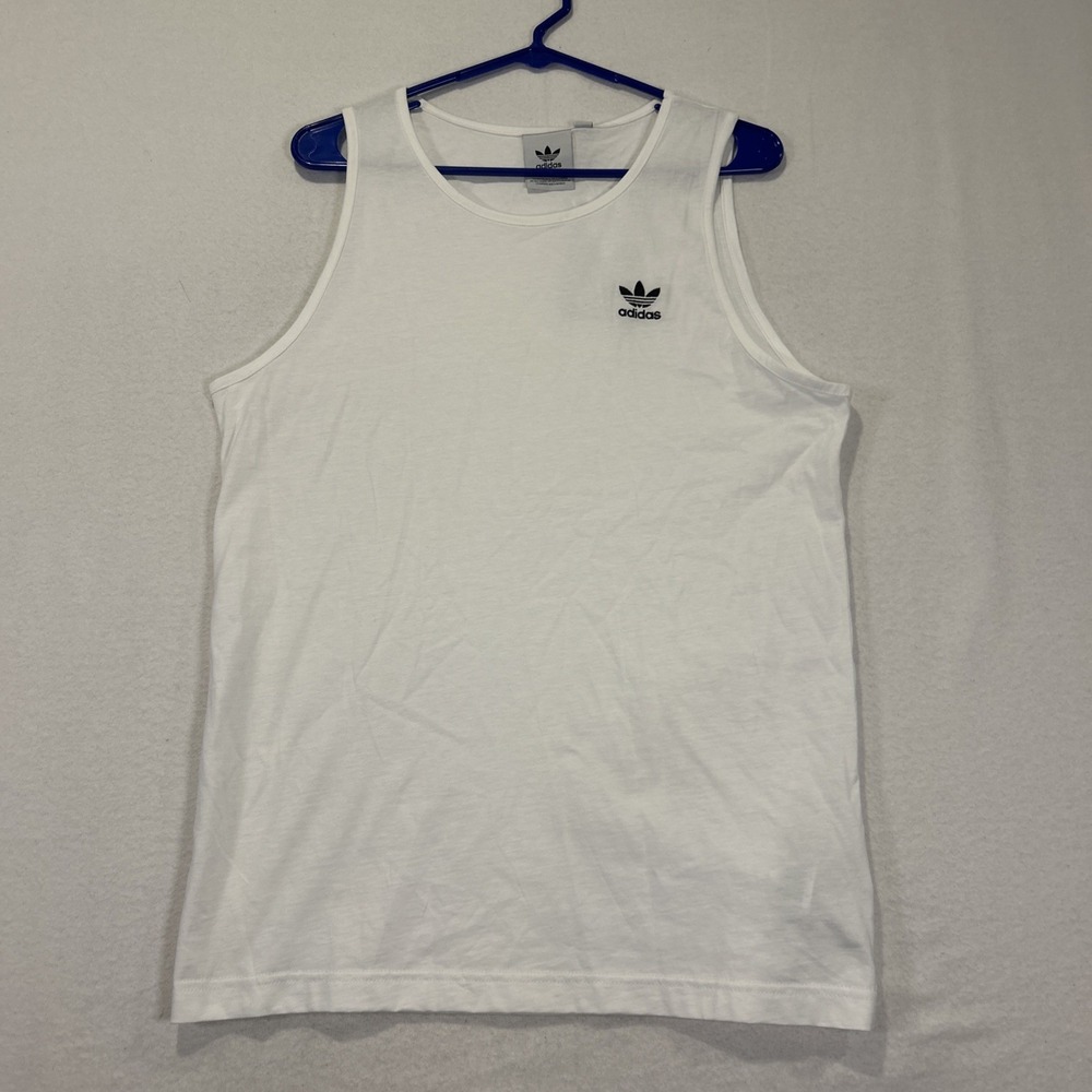 adidas Originals Men's Trefoil Essentials Tank Top White Small IA4800 Activewear
